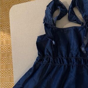 Dark denim babydoll dress